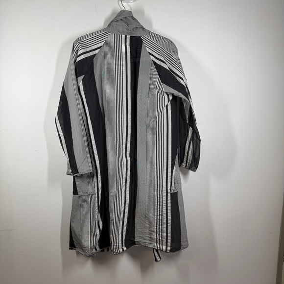 Vintage Kim Bernardin Paris Cardigan Gray Black Large  Avant Garde Lagenlook - Picture 12 of 16